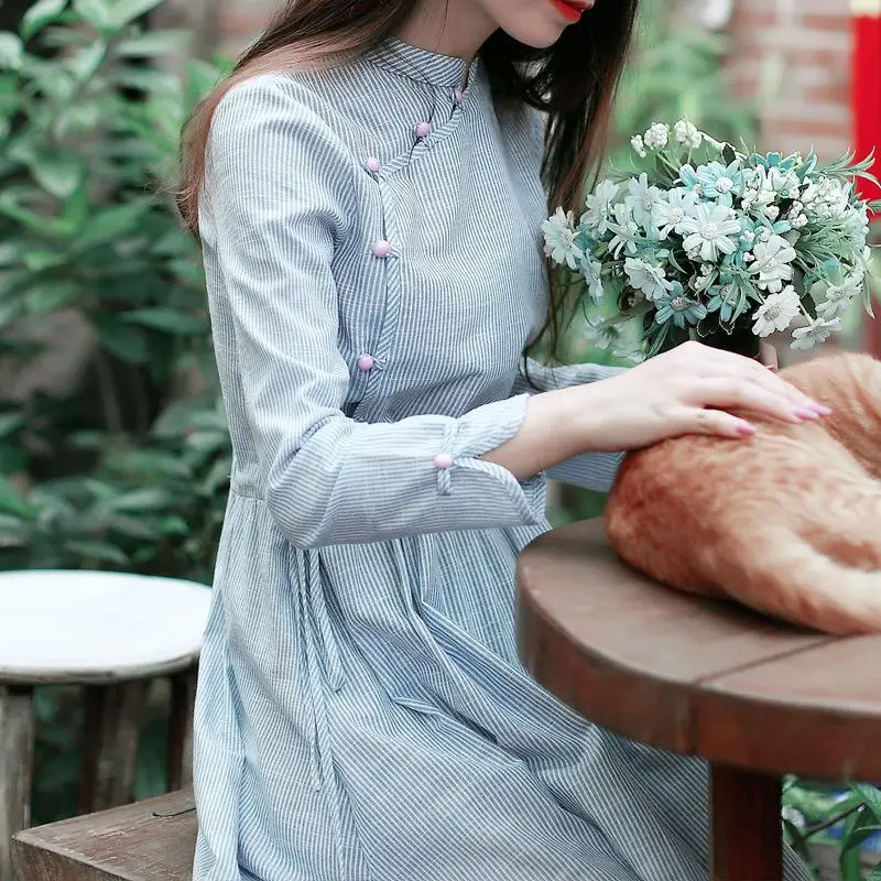 Женское облегающее платье NFIVE модное осеннее Чонсам средней длины|slim dress|a dressbrand