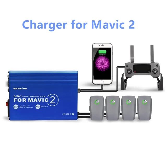 $51.8  Mavic2 Drone Battery Charger 5in1 Charging Hub for DJI Mavic 2 Zoom/Pro Drone Intelligent Battery C