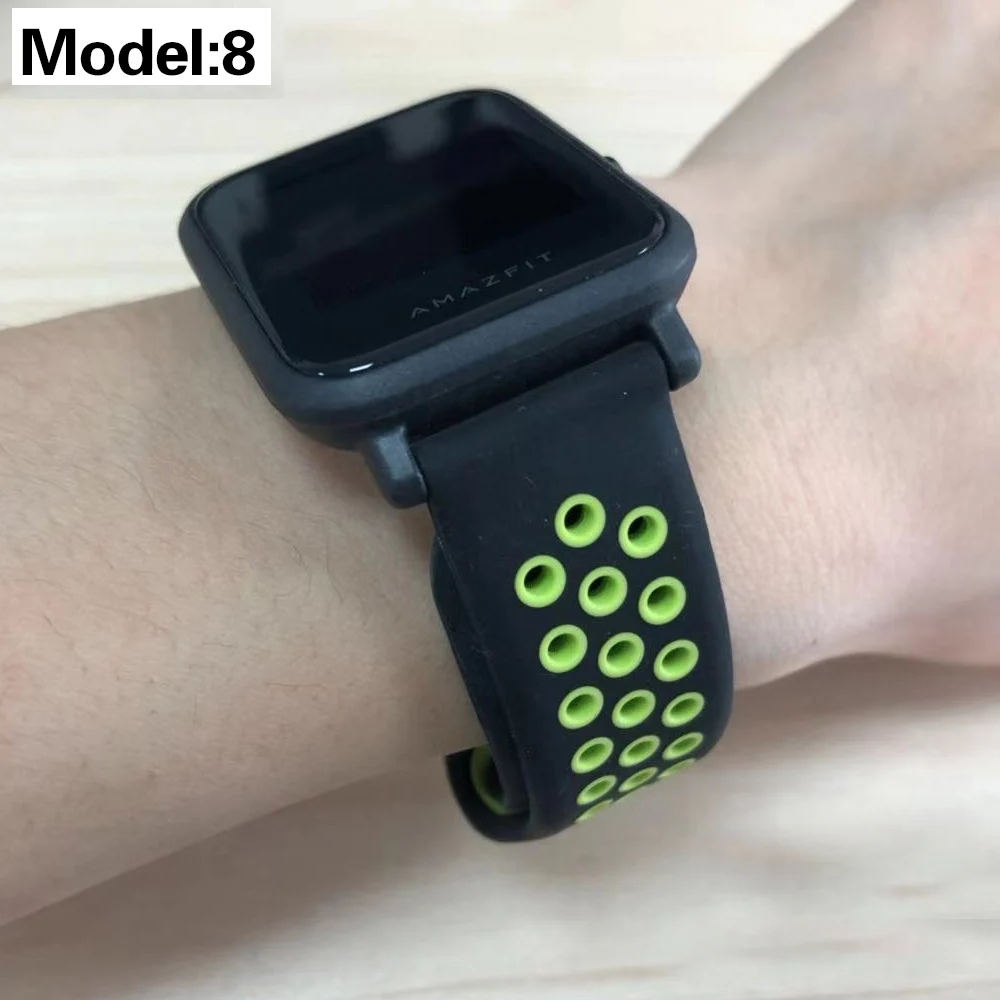 Amazfit темп Stratos 2 ремень Bicolourable силиконовый 22 мм умный ремешок для часов samsung