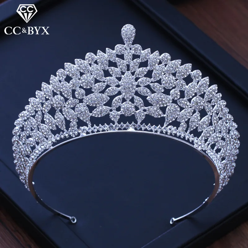 CC big tiaras and crowns hairbands luxury princess full cz beads