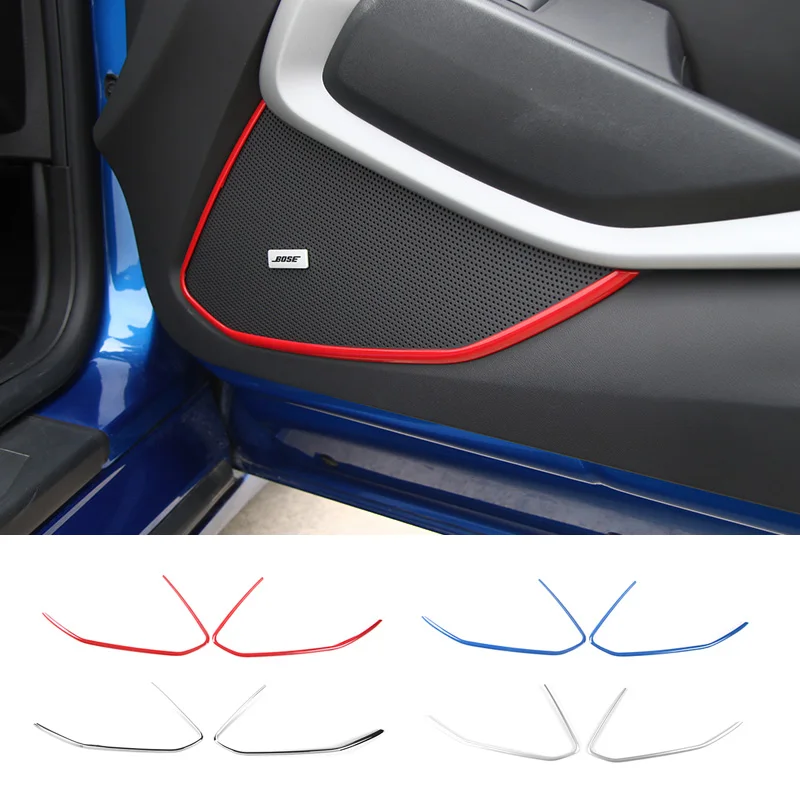 

MOPAI ABS Car Interior Door Speaker Covers Decoration Trim Stickers for Chevrolet Camaro 2017 Up Car Accessories Styling