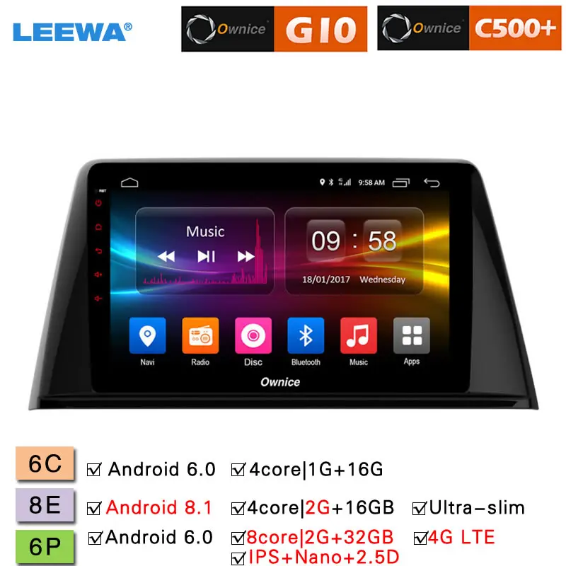 

LEEWA 9" 2.5D Nano IPS Screen Android 8.1 Octa Core/DDR3 2G/32G/4G LTE Car Media Player For Peugeot 308 2013-2016