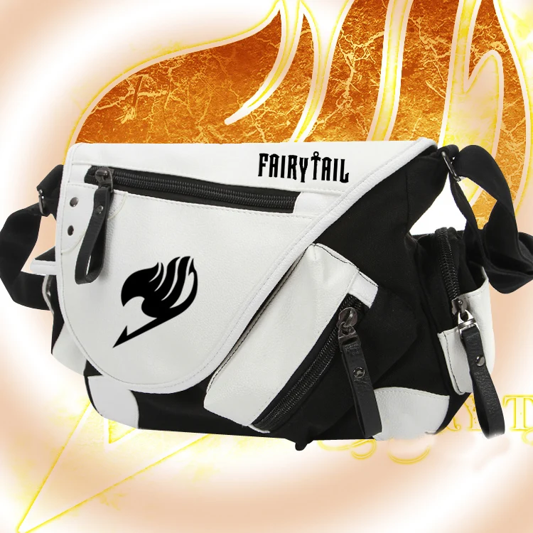 FAIRY TAIL Bags Anime Messenger Bag Canvas+patent leather school