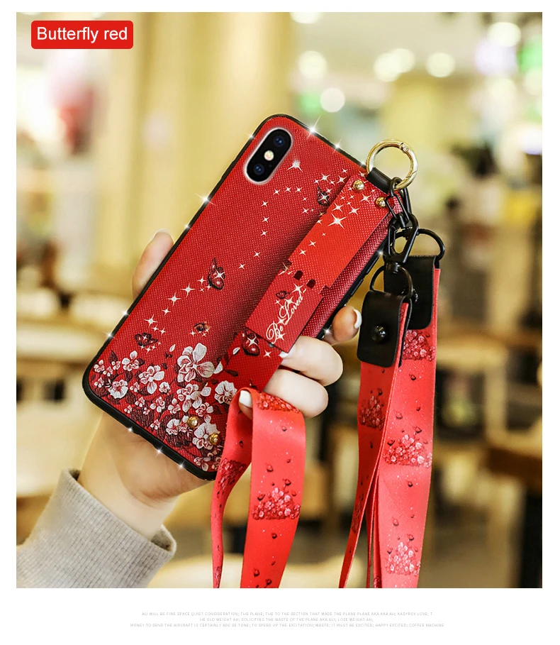 Glitter Floral Case For Iphone 7 6 6s 6 Plus Xs Max Xr X Bling Cover Luxury Cell Phone Flower Case For Apple Iphone 8 Plus Coque