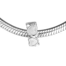 Подходит для Pandora Braclets изобилие любовных шармов с Серебряной Эмалью серебряные бусины 925 пробы