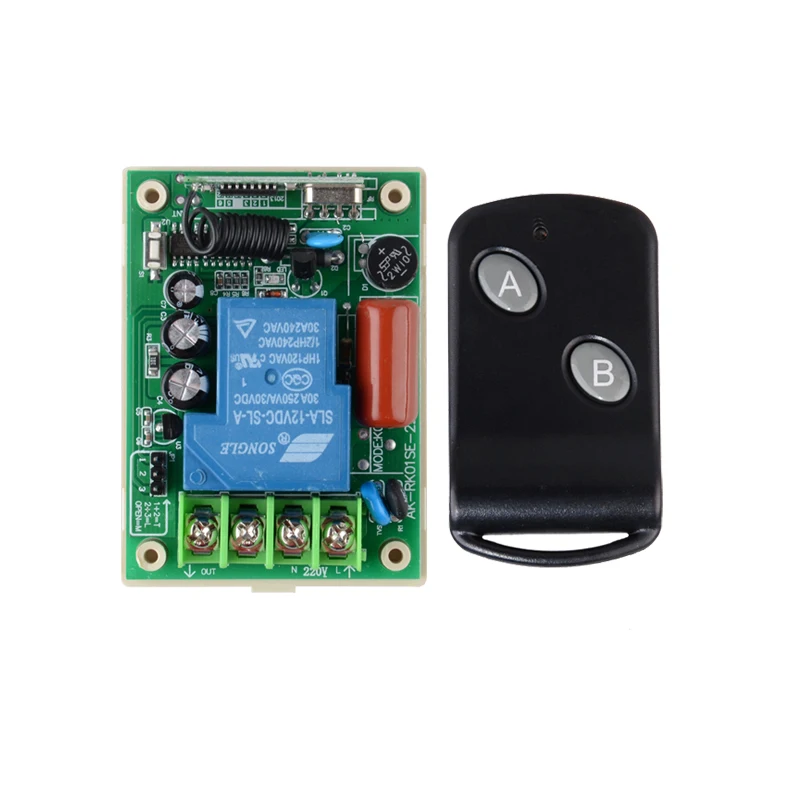 

Wireless Remote Control lighting Switch System 220V 30A Relay 3000W Receiver Transmitter light/Lamp LED water pump applicance