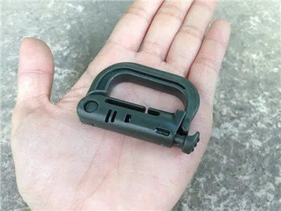 D-ring Clip Molle лямки Рюкзак Пряжка защелкивающийся замок поход горный подъем открытый прикрепить пластмассовая Скоба карабин Гримлок лагерь - Цвет: Armygreen