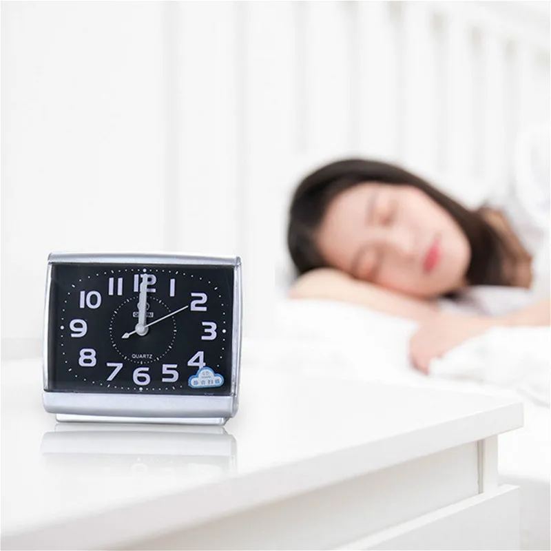 Minimalist Easy To Read Alarm Clock Bedside Desk Travel Home Quartz Cute Portable