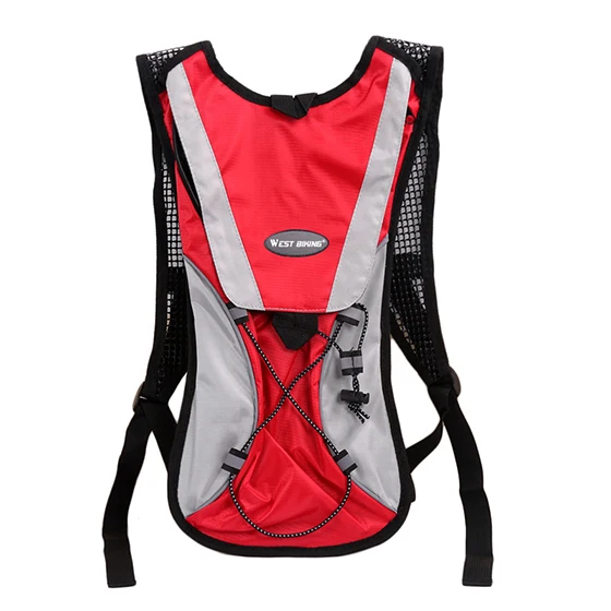 WEST BIKING 2.5 L Portable Water Bag Cycling Backpack Wide Mouth Hydration Water Bladder Bag Bike Sports Cycling Bicycle Bag - Цвет: Red