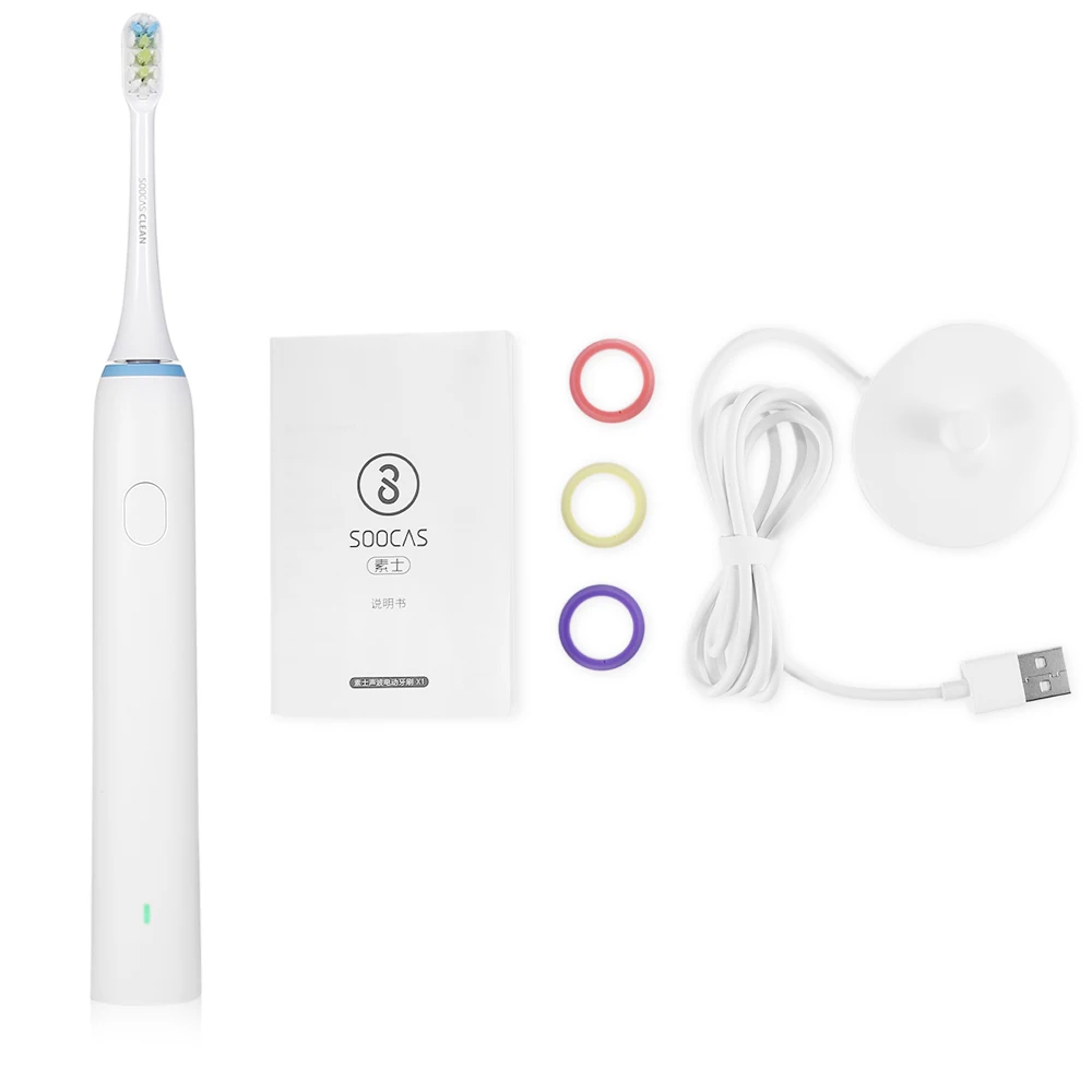 SOOCAS X1, звуковая электрическая зубная щетка, водонепроницаемая, перезаряжаемая, ультра звуковая зубная щетка, для взрослых, для путешествий, дома, для ухода за зубами - Цвет: White
