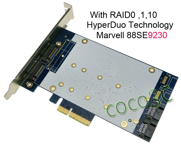 PCI EXPRESS TO 2-ports NGFF slot + 2 ports SATA III
