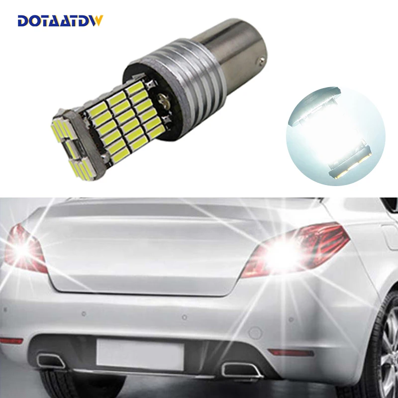 DOTAATDW 1x 1156 LED Canbus backup reverse light lamp For peugeot 307