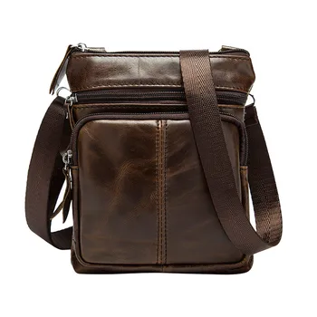

Genuine Leather Shoulder Bags Fashion Men Messenger Bag Small Male Tote Vintage New Crossbody Bags Men's Handbags