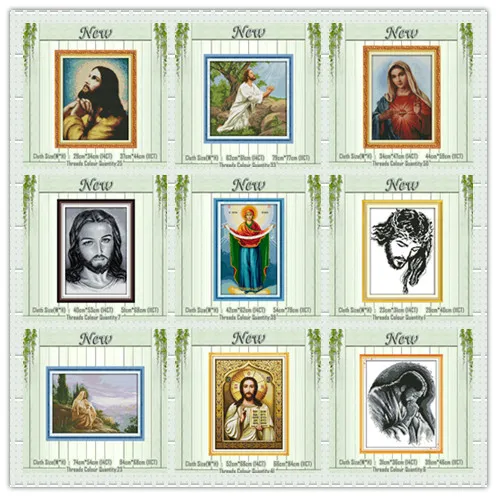 

Praying Jesus Goddess Christ religious painting counted print on canvas DMC 11CT 14CT Cross Stitch kit embroidery needlework set