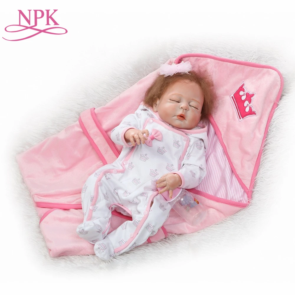 

NPK 2017 hotsale 22inch 55cm reborn baby doll full vinyl body doll NPK doll for children gift