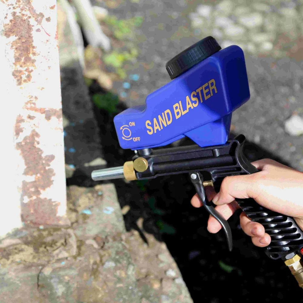 

Rust Removal Sandblasting Gun Portable Sand Blaster Rust Media Blasting Nozzle Gravity Feed Sandblast Paint Care akcesoria samo