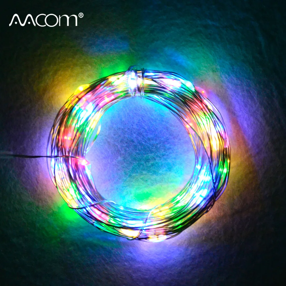 10M RGBW LED Christmas String Light 5V USB Copper Wire Outdoor Garland Fairy Light Xmas Tree
