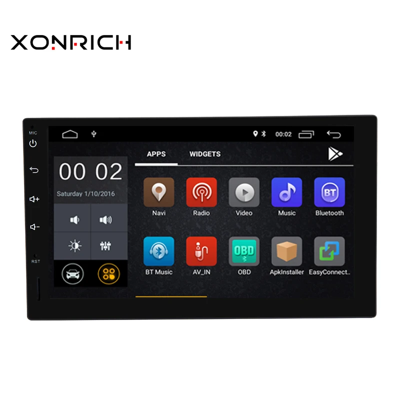 Perfect 7 inch Android 8.1 Universal Car Multimedia Radio Player Stereo Head unit Steering Wheel NO DVD Quad Core Wifi GPS Navigation 1