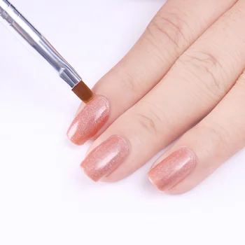 

Powder Dust Clean Brush Flat Nail Pen Cuticle Cleaning Brush Wood Handle Acrylic Nail Art Tool