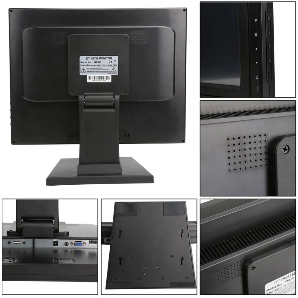 17 Inch Touch Screen LED Monitor POS TFT LCD TouchScreen 1024 X 768 Retail Restaurant Bar Touch Screen Display USB Interface