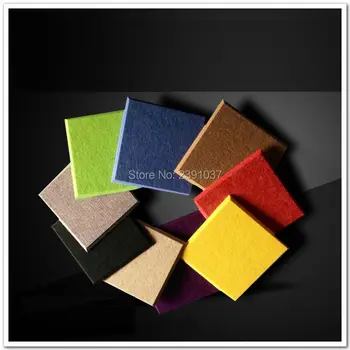 

High Quality NEW 32pcs 30*30cm Polyester Material Acoustic Panels/ Polyester Material/ Soundproof Panels boards Home decorative
