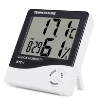 Крытый ЖК-термометр Домашний Электронный будильник большой экран Измеритель температуры и влажности HTC-1