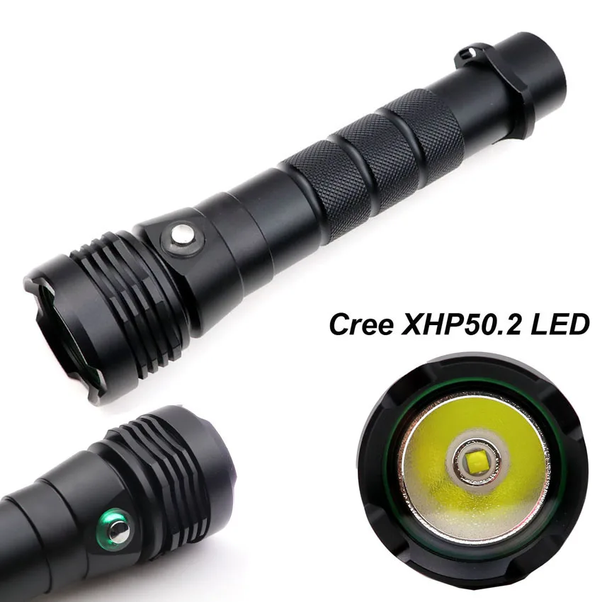 

LED Diving Flashlight Underwater Waterproof 80m Tactical Torch XHP70 / XHP50 XHP50.2 SCUBA Diving Flash 18650 light Lamp