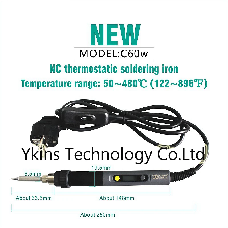 Новый мини CXG C60W C90W C110W бренд ЖК-дисплей Регулируемая температура NC T цифровой сварки станции европейская вилка с коммутатором