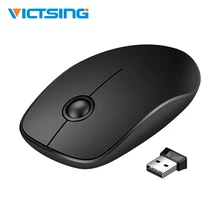 VicTsing PC071 ультра тонкая USB оптическая беспроводная мышь 2,4G приемник 1600 dpi тонкая Бесшумная мышь для компьютера ПК ноутбука рабочего стола