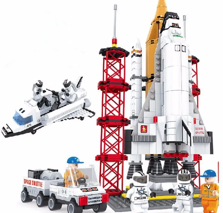 

560Pcs Ausini Space Series Apollo Space Shuttle Launching Base Enlighten Blocks Educational Model Building Blocks Toys For Kids