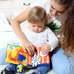 Детские Тканевые книги раннего обучения Образование игрушка Мама и малыш история тихие книги для сенсорного развития игрушка