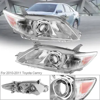 

2PCS Auto Car Halogen Headlamp Clear Projector Left And Right Headlight Replacement US Built Model for Toyota 2010-2011 Camry