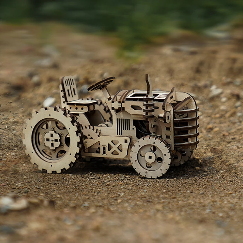 Robud DIY подвижные механические модели строительные наборы по заводу деревянные игрушки подарок для мальчиков и девочек трактор LK401 для дропшиппинг
