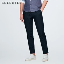 Повседневные брюки прямого кроя из смесового хлопка и льна S | 4182W2516