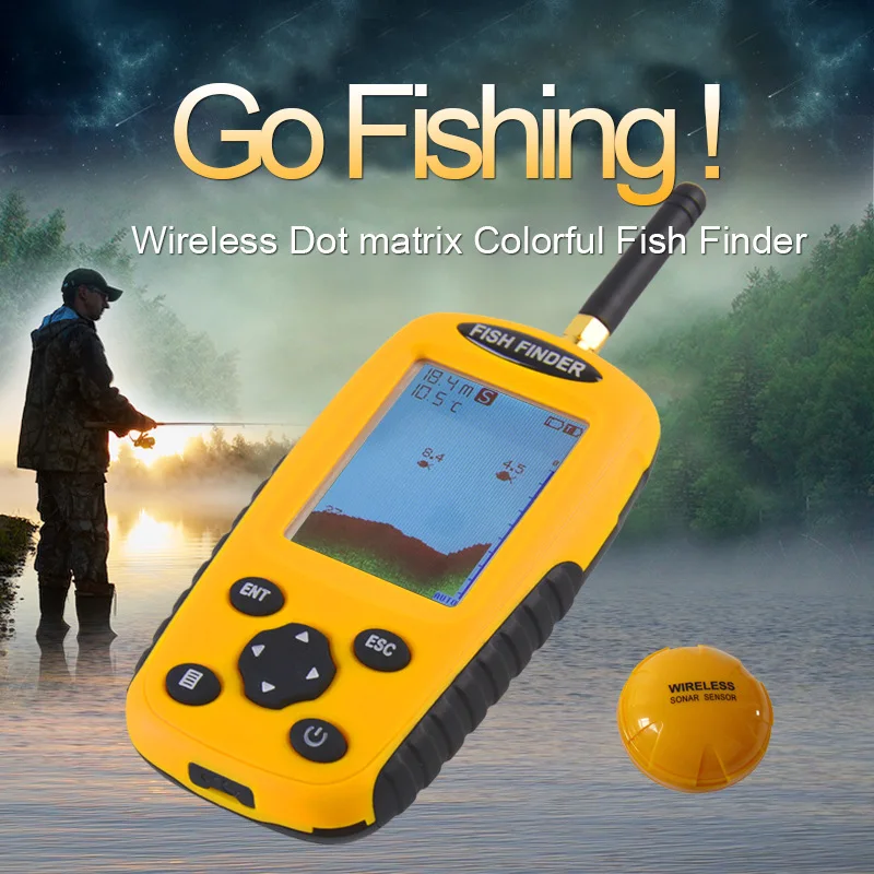 Promo  2018 New Fishing Finder Screen High-precision Charging Version 105 Degree Fish Size Wireless Detect