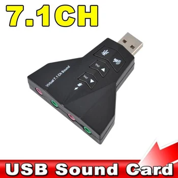 

NOYOKERE Microphone MIC Headset 7.1 Ch 3D Audio Card Converter Double Sound Card Virtual 7.1 Channel USB 2.0 Audio Adapter