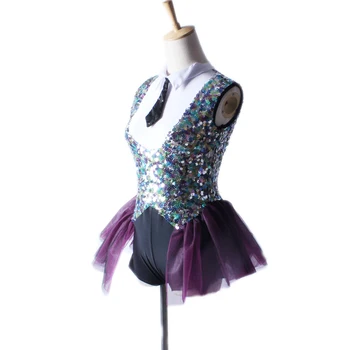 

New Children Female Ballet Skirt Shirt Tie Stage Backless Professional Dance