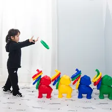 [Funny] спортивные игры для детей, кольца слона, Литые кольца, наборы, игра, красочная игрушка, детская захватывающая сенсорная обучающая развивающая игрушка