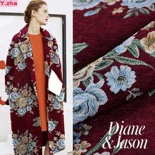 Высококачественная импортная парча ткань французский дизайн цветок вязать жаккардовая парча ткань материал для шитья платье своими руками осенний костюм