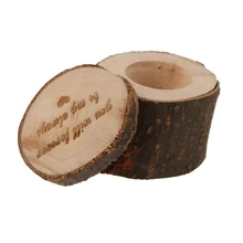 Wedding Vintage Wood Ring Box Rustic Decor Wooden Ring Holder For Engagement Anniversery Event Jewelry Box Craft