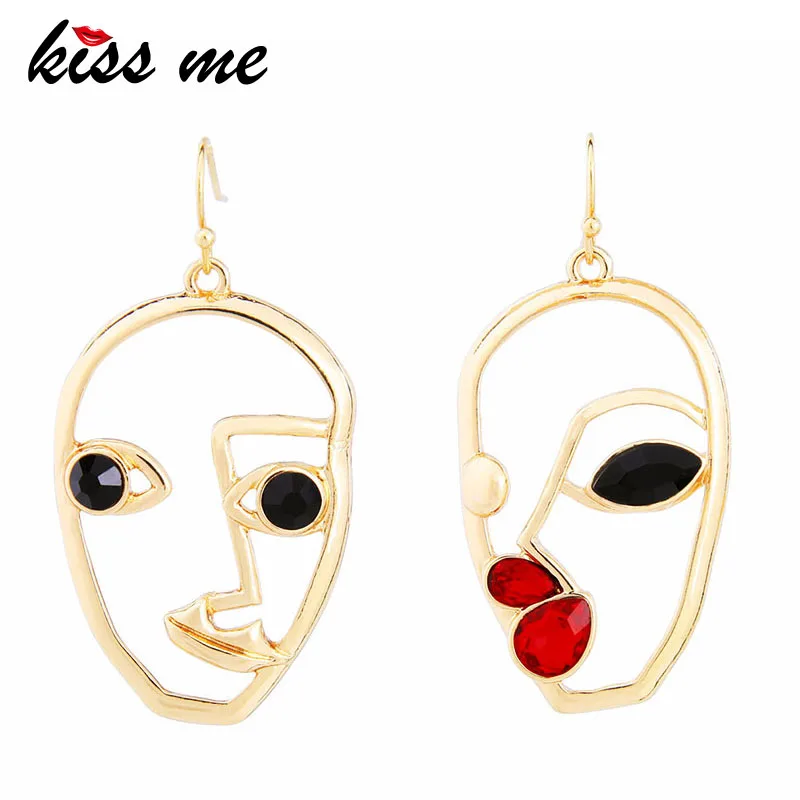 Женские серьги-подвески KISS ME модные серьги золотого цвета из металлического