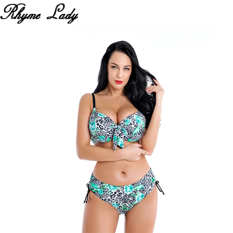 Рифма леди для женщин пикантные push up Купальники больших размеров Leopard Большой