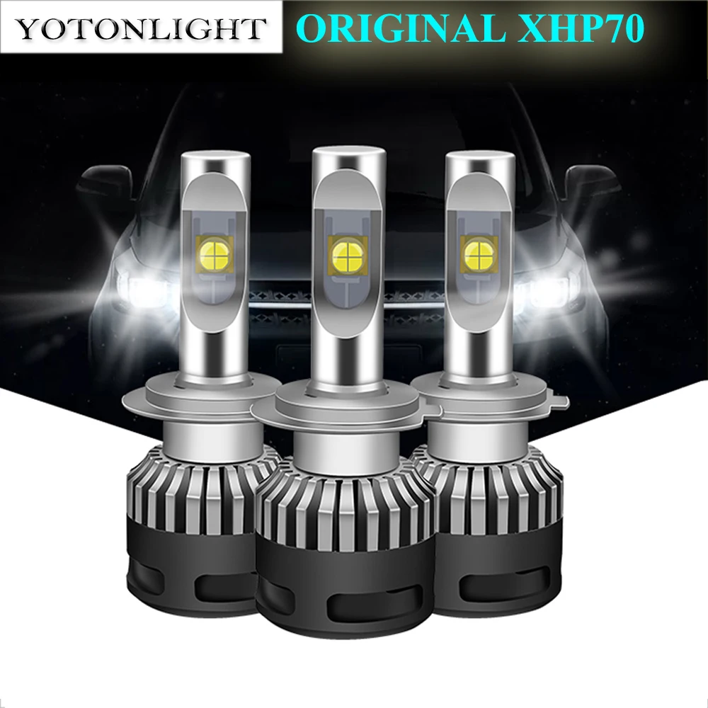 Автомобильный светодиодный светильник YOTON 2 шт. XHP70 H4 H7 H11 110 Вт 13200LM 9005 9006 9012 H8 H9 HB3 HB4