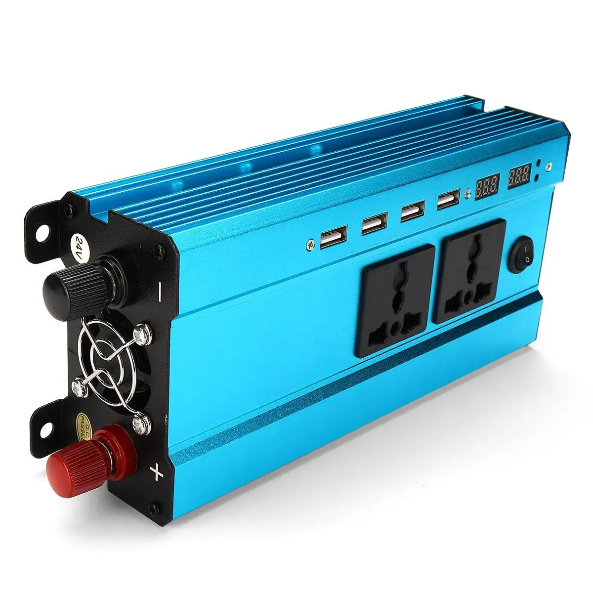 

4USB Interface Inverter 1000W/2000W 12V/24V DC to 220V Pure Sine Wave Power Inverter Voltage Transformer Smart LCD Display