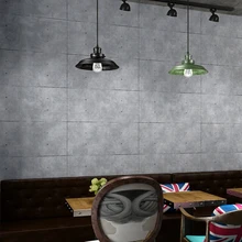 Винтажная серая цементная настенная бумага для гостиной, бара, ресторана, кафе, магазин одежды, Декор, 3D решетка, ПВХ виниловая настенная бумага, кирпич