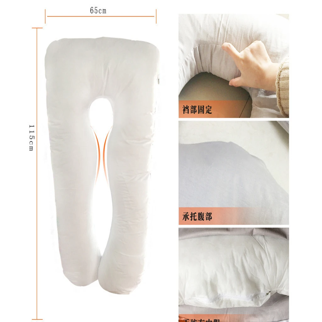 Full Body Pregnancy Pillow - Maternity Pillow for Pregnant Women - U Shaped Body Pillow With Zip Pillow Cover 9 Colors