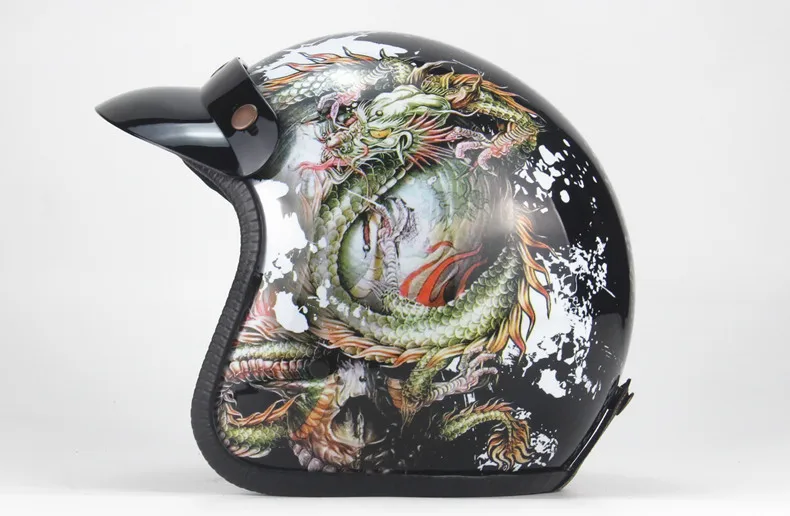 Кожаный винтажный moto rcycle шлем jet capacetes de moto ciclista cascos para moto Кафе racer с открытым лицом