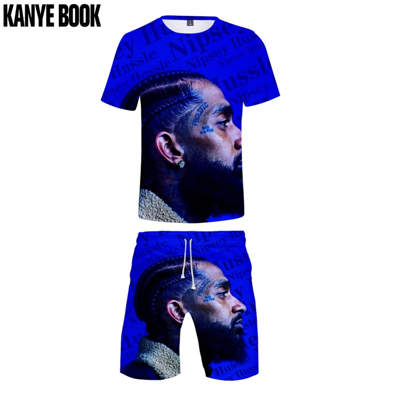 

New design nipsey hussle t shirt men shorts sets O-neck Short sleeve men clothes 2019 Fashion summer Beach Shorts tracksuit men