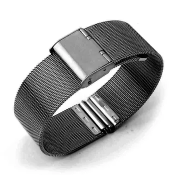 

12 14 16 18 20mm 22mm 24mm Argent Bracelet En Acier Inoxydable Bande Remplacement Bracelet pour Montre Intelligente