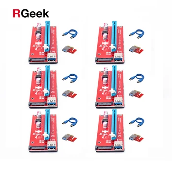 

PCI-E PCI Express Riser Card 007S Mining 1x to 16x USB 3.0 Cable SATA to 4Pin IDE Molex Power Supply for BTC Miner Machine
